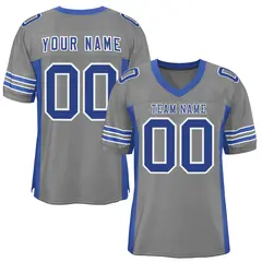 Gray Royal Insert Color Mesh Authentic Football Jersey