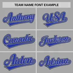 Gray Royal-Navy Raglan Sleeves Authentic Baseball Jersey 3