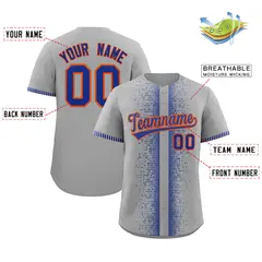 Gray Royal Phonetic Rhythm Authentic Baseball Jersey 2
