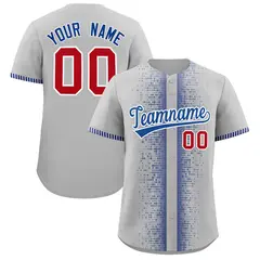 Gray Royal Phonetic Rhythm Authentic Baseball Jersey 1