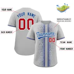 Gray Royal Phonetic Rhythm Authentic Baseball Jersey 2