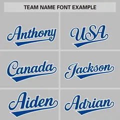 Gray Royal Phonetic Rhythm Authentic Baseball Jersey 3