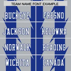 Gray Royal Razr Stripe Graffiti Pattern Flag Football Jersey 3