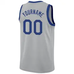 Gray Royal-Red Classic Athletic Basketball Jersey 6