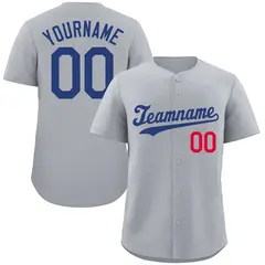 Gray Royal Red Hook Classic Authentic Baseball Jersey 1