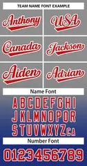 Gray Royal Red-White Gradient Two-Button Softball Jersey 3