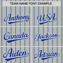 Gray Royal Stripe Raglan Sleeves Fashion Baseball Jersey 3