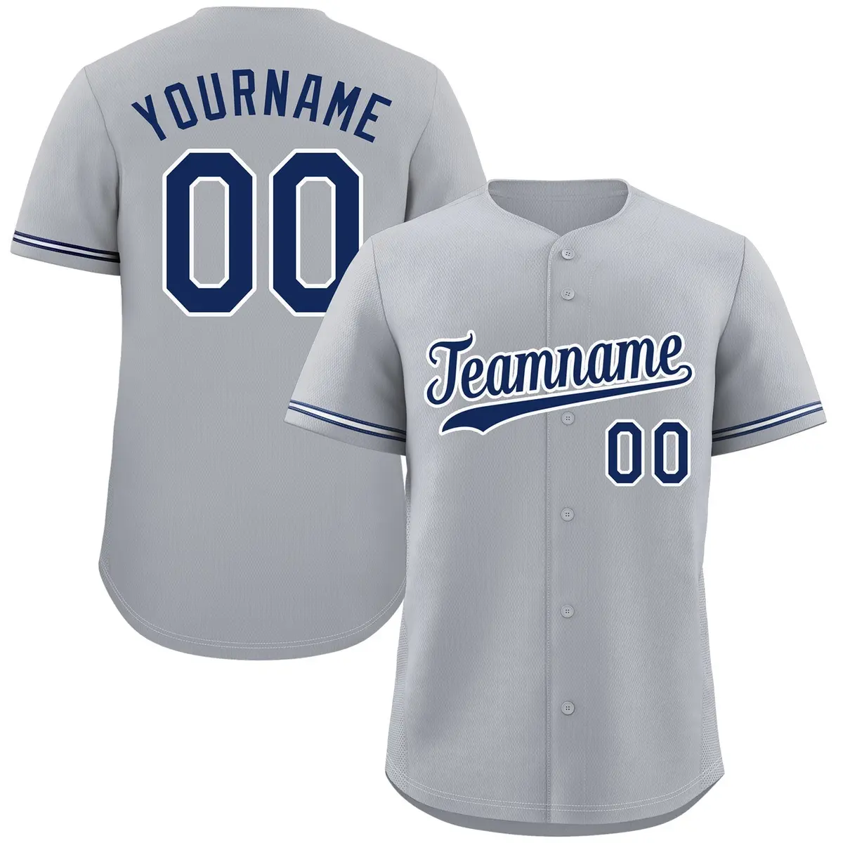 Gray Royal-White Classic Authentic Baseball Jersey