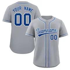 Gray Royal-White Classic Authentic Baseball Jersey