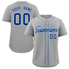 Gray Royal-White Classic Authentic Baseball Jersey