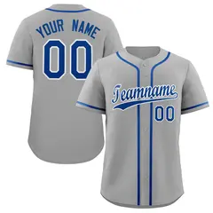 Gray Royal-White Classic Authentic Baseball Jersey