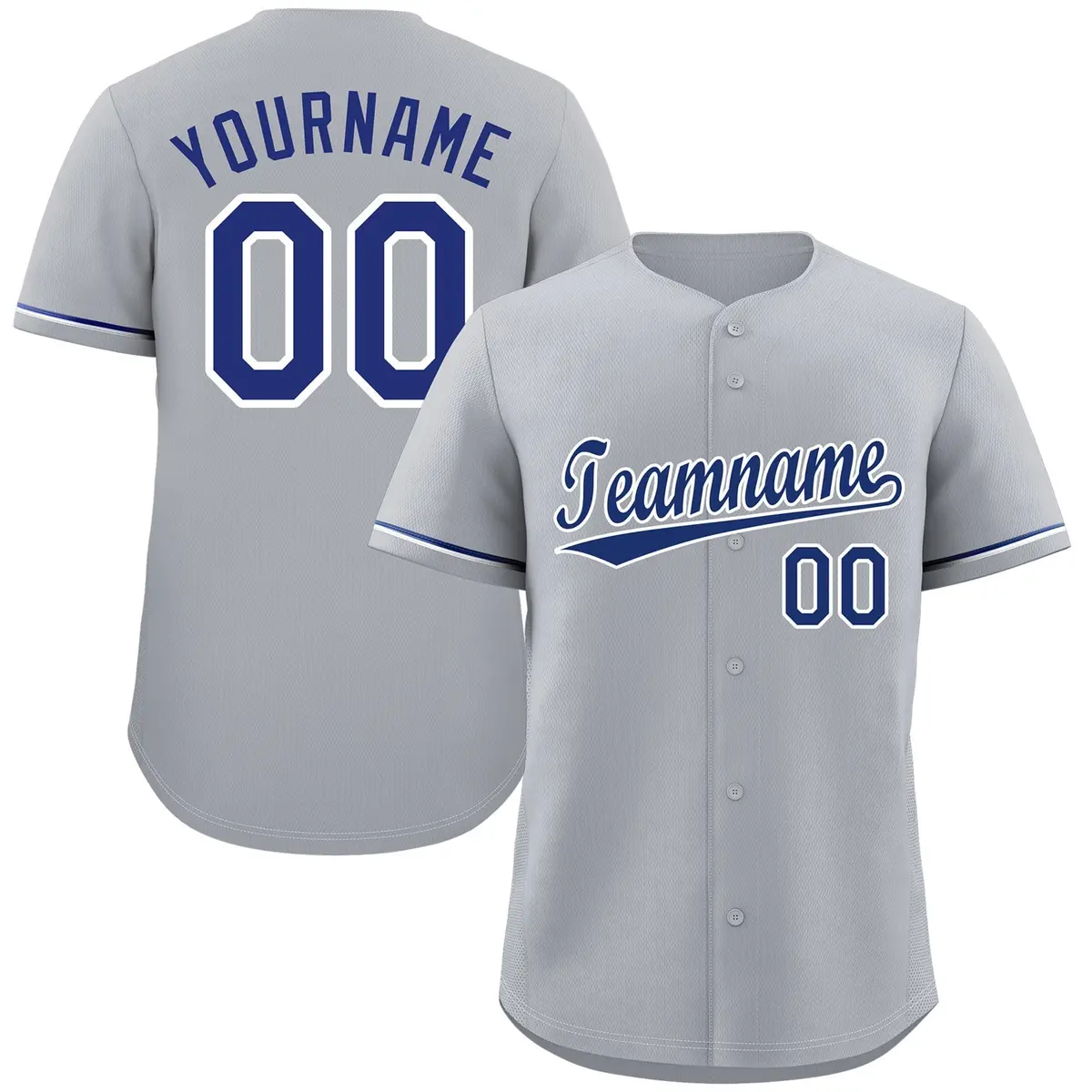 Gray Royal-White Classic Authentic Baseball Jersey