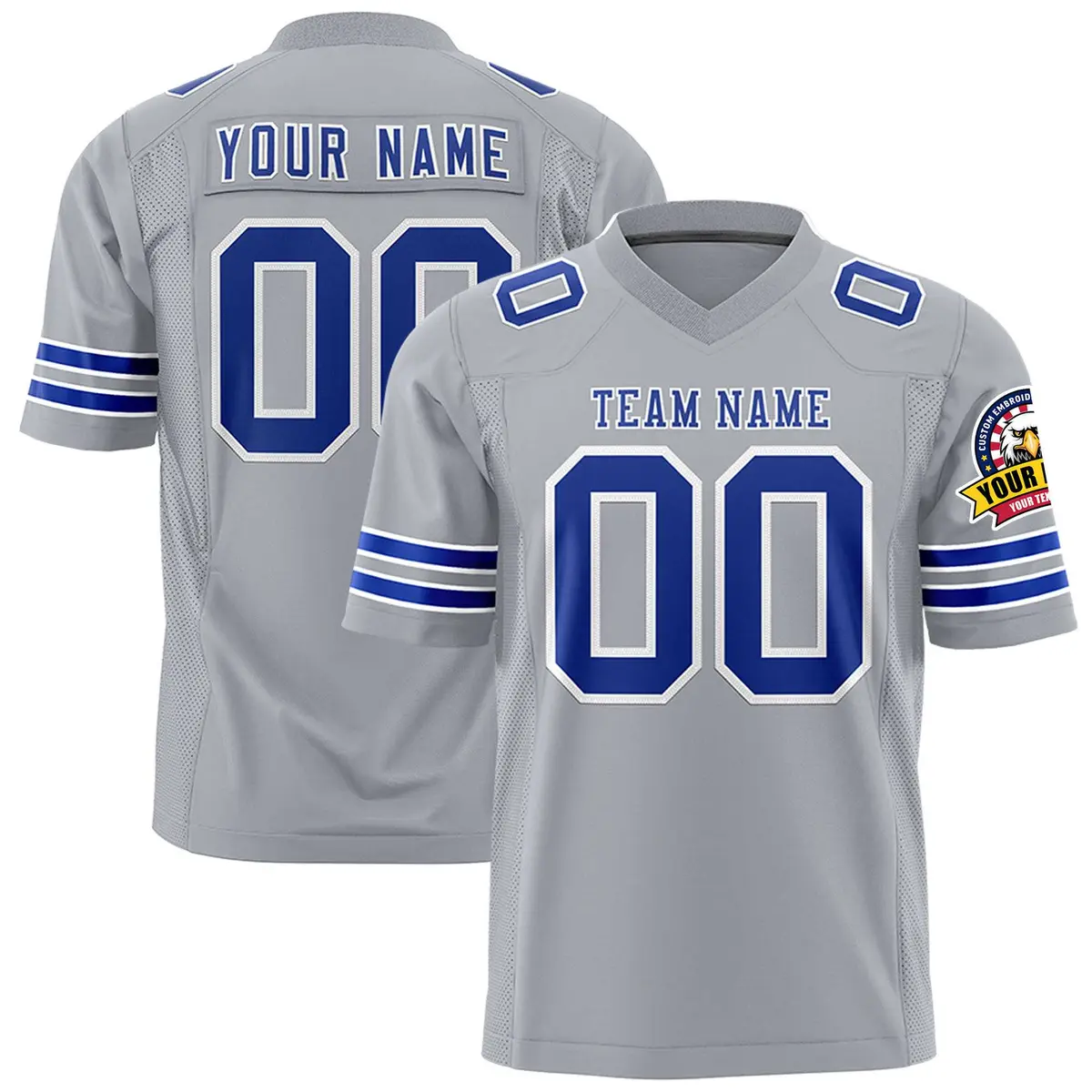 Gray Royal-White Classic Authentic Football Jersey