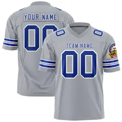 Gray Royal-White Classic Authentic Football Jersey 1