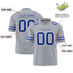 Gray Royal-White Classic Authentic Football Jersey 2
