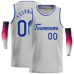 Gray Royal-White Classic Casual Basketball Jersey