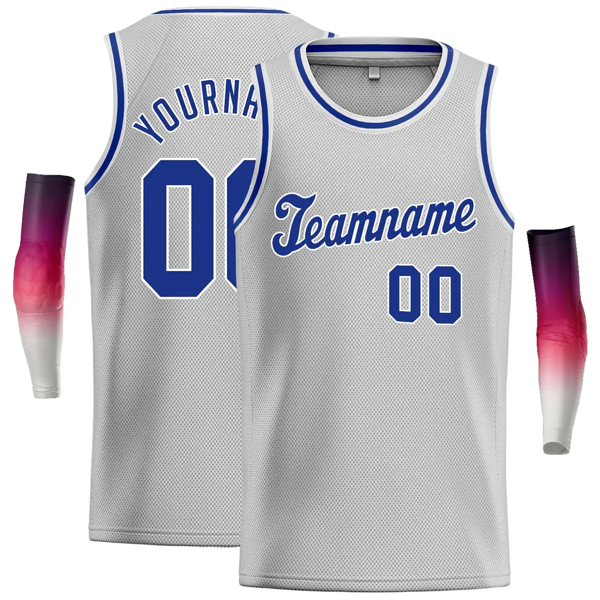 Gray Royal-White Classic Casual Basketball Jersey