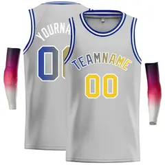 Gray Royal-White Classic Casual Basketball Jersey