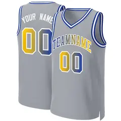 Gray Royal-White Classic Gradient Fashion Basketball Jersey 1
