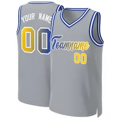 Gray Royal-White Classic Gradient Fashion Basketball Jersey 1