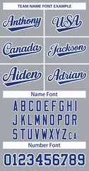 Gray Royal-White Classic Hockey Jersey 3