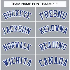 Gray Royal-White Classic Hockey Jersey 3