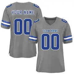 Gray Royal-White Classic Mesh Football Jersey