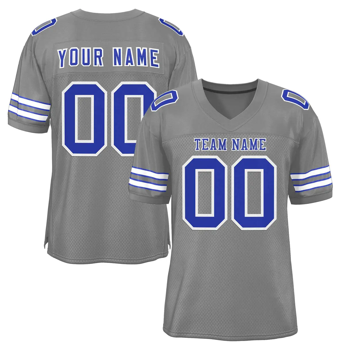 Gray Royal-White Classic Style Authentic Football Jersey