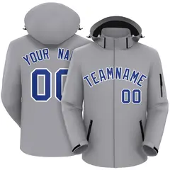 Gray Royal-White Classic Style Waterproof Jacket 1
