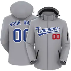 Gray Royal-White Classic Style Waterproof Jacket 1