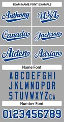 Gray Royal-White Classic Two-Button Softball Jersey 3