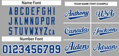 Gray Royal-White Classic Two-Button Softball Jersey 3