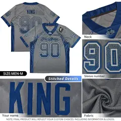 Gray Royal-White Drift Mesh Football Jersey 2