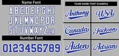 Gray Royal-White Stripe Raglan Baseball Jersey 3