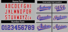 Gray Royal-White Stripe Raglan Baseball Jersey 3