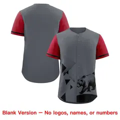 Gray Scarlet Raptor Series Raglan Urban Style Baseball Jersey 8