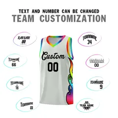 Gray Side Flame Fashion Sports Basketball Jersey 4