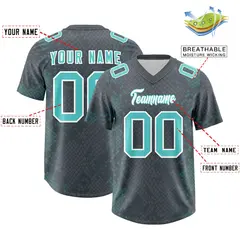 Gray Snakeskin Graffiti Pattern Authentic Football Jersey 2