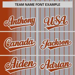 Gray Texas Orange Gradient Pinstripe Full-Snap Letterman Jacket 3