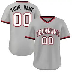 Gray White-Black Authentic Classic Pullover Baseball Jersey