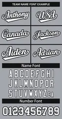 Gray White-Black Classic Hockey Jersey 3
