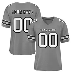 Gray White-Black Classic Style Authentic Football Jersey