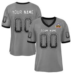 Gray White-Black Drift Fashion Mesh Football Jersey