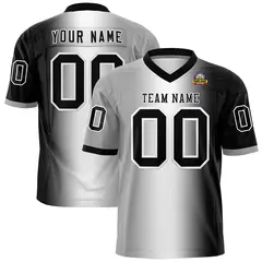 Gray White-Black Gradient Fashion Authentic Football Jersey 1