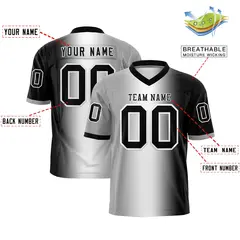 Gray White-Black Gradient Fashion Authentic Football Jersey 2