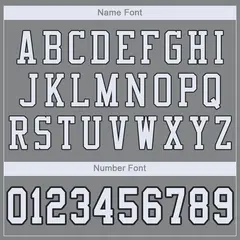 Gray White-Black Mesh Football Jersey 3
