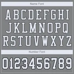 Gray White-Black Mesh Football Jersey 3