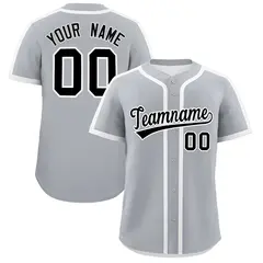 Gray White Classic Authentic Baseball Jersey 1