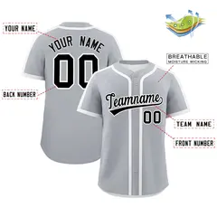 Gray White Classic Authentic Baseball Jersey 2