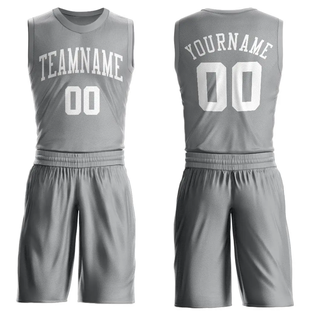 Gray White Classic Sets Basketball Jersey
